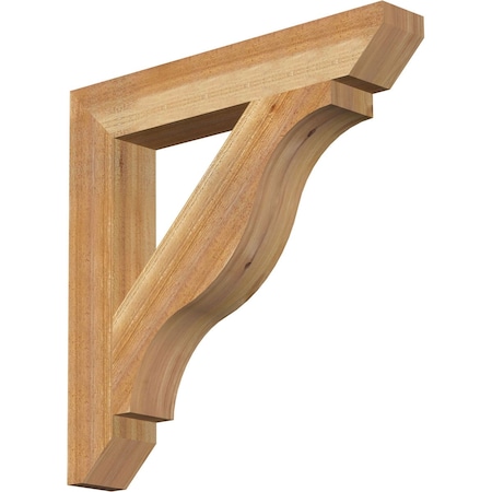 Ekena Millwork Funston Slat Rough Sawn Bracket, Western Red Cedar, 4"W x 26"D x 26"H BKT04X26X26FST06RWR